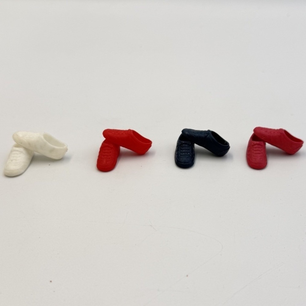 Vintage Barbie Squishy Sneakers Lot – 4 Pairs Marked Hong Kong &‎ Philippines